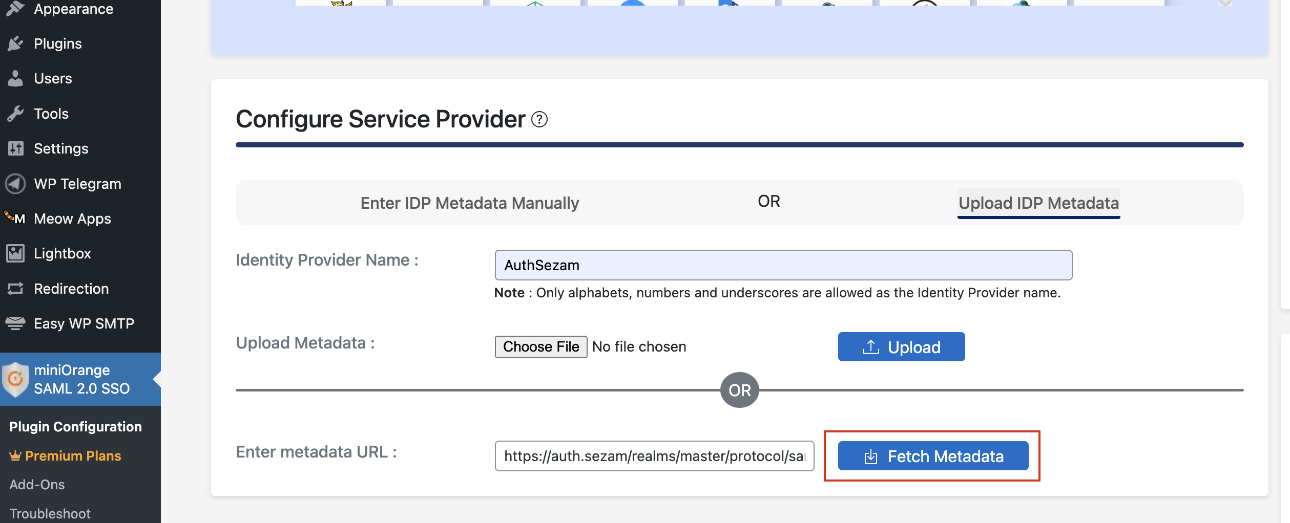 miniorange_sso_xml_idp_fetch